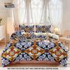 Duvet Cover Set med Keramiskt Kakelmönster - Digitaltryck, 3-delat Sängkläder