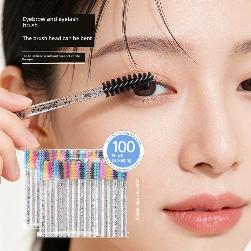 Spiral Crystal Eyelash Brush, Bendable Disposable Eyebrow Brush, Portable Eyelash Tool, Eyelash-Specific Brush, Eyebrow Comb