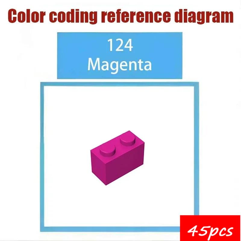45PCS High-Tech Assemble Particle 6143 6116 39223 3941 2x2 Cylindrical Building Blocks Kit Part Idea DIY Toys For Children Gifts