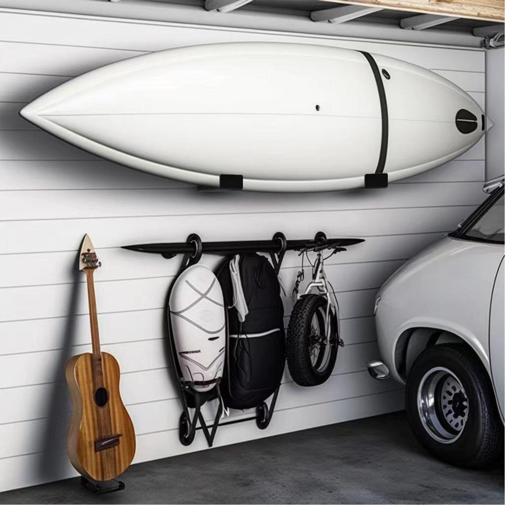 Wall-Mount Surfboard Rack Aluminum Alloy Surfboard Display Mount for Surfboard Short Board Long Boar