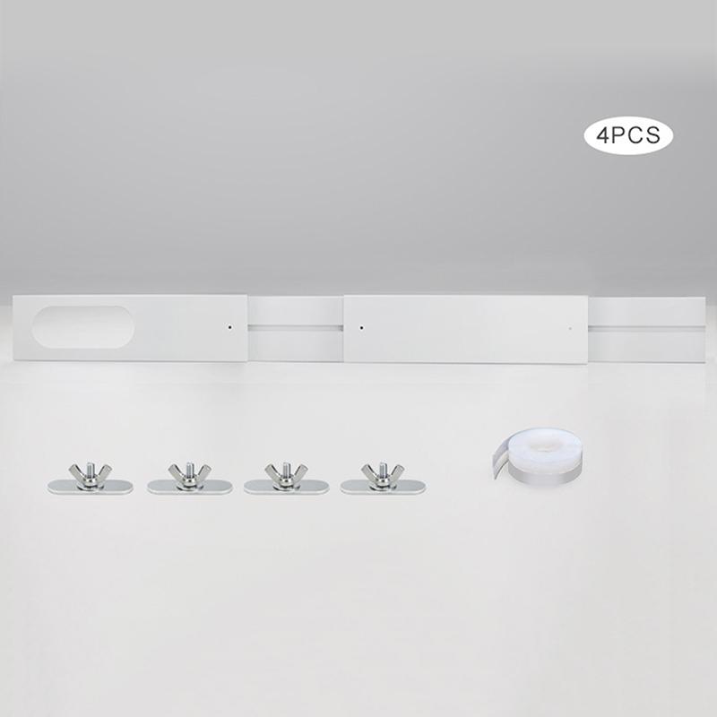 Air Conditioner Window Vent Kit 43-140Cm Flat Mouth Ac Exhaust Hose Coupler Adjustable Window Seal Universal Duct Extension Pipe