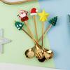 Christmas Dessert Fork and Spoon Set