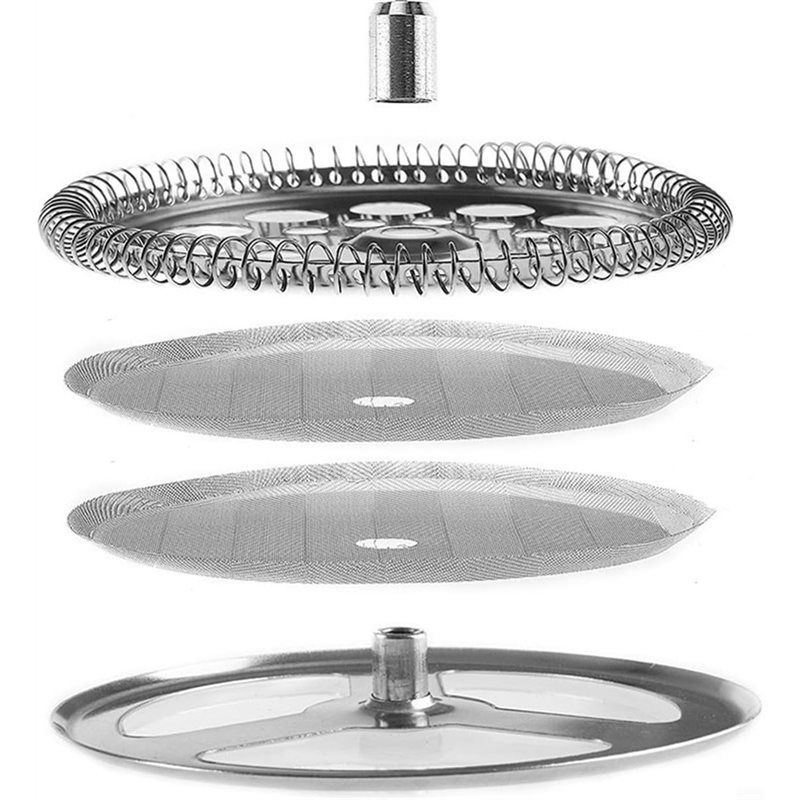 

Stainless Steel Mesh French Press Screen Filter Set Including Spiral Disk, For 3500Ml Capacity For Wide Type Coffee Maker