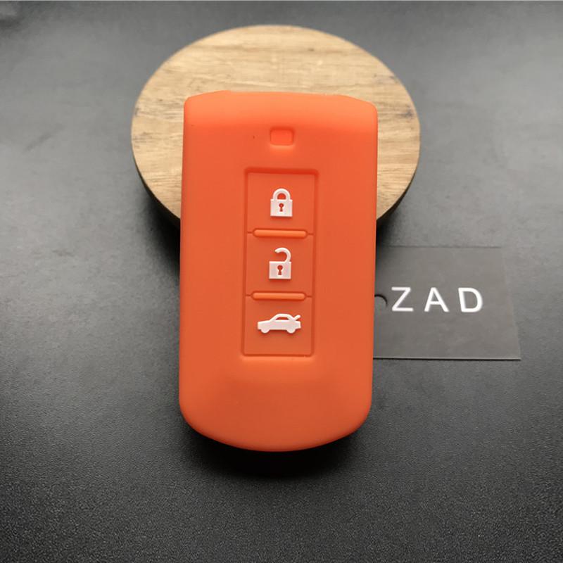 ZAD silicone car key case cover set fob for MITSUBISHI OUTLANDER Lancer EX ASX colt Grandis Pajero sport Remote key protection
