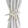 Rope Curtain Tiebacks Natural Starfish Drapery Holdbacks with Cotton Rope for Drapes Beach Themed