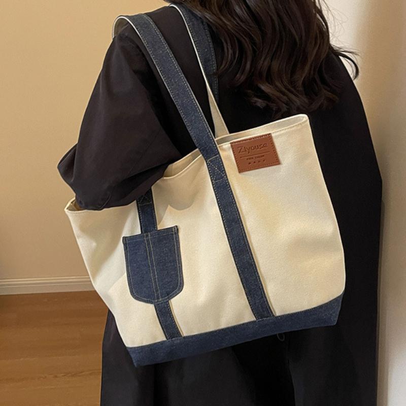 Canvas Large Bag Handbag Retro Shoulder Bag Fashion Women's Bag Women's Handbag Large Capacity Tote Bag Women's Bag