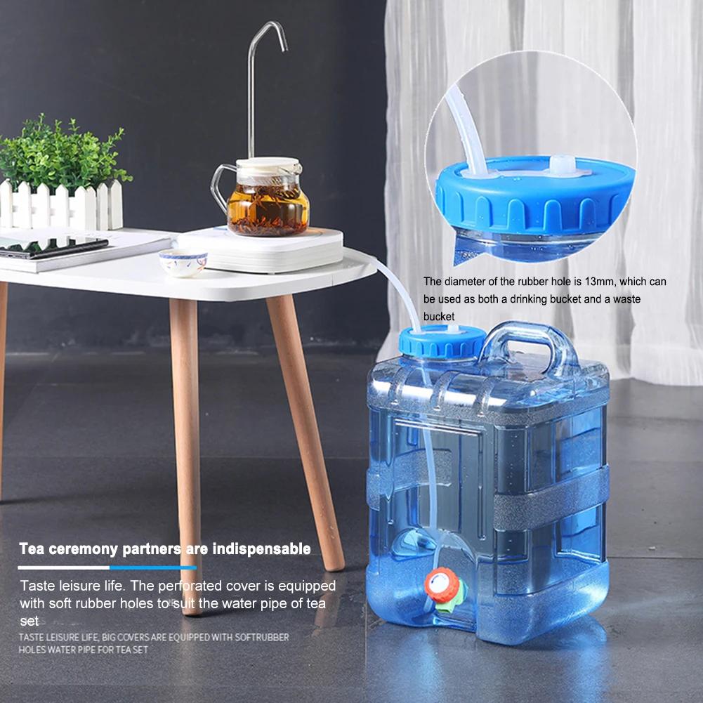 Pojemnik na wodę kempingową, przenośny zbiornik na wodę do jazdy samochodem, duża pojemność, wiadro na wodę na zewnątrz z kranem, akcesoria piknikowe