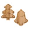 Wooden Plate Tray Christmas Tree Shape Sushi Plate Candy Snack Dessert Serving Dish for Food Dessert Fruit 2024 Party Supplies