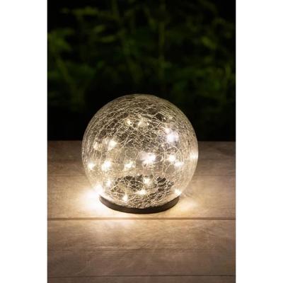 GALIX Solarkugel - Scherben-Effekt - Ø 15cm - 25 weiße LEDs