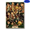 Attack on Titan Staffel 4 Poster Retro Kraftpapier Poster Wandaufkleber Home Anime Dekor Arbeitszimmer Bar Café Wandkunst Gemälde