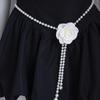 Elegant Camellia Textured Waist Chain for Hanfu Dress