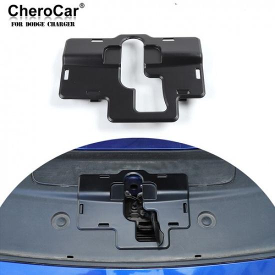Black Hood Lock Bolt Dust-Proof Gap Protection Trim Decor For Dodge Charger 09+