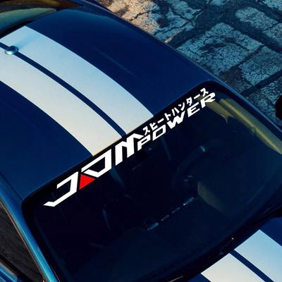 JDM Windshield Car Decoration Stickers Vinyl Waterproof Non-fading Large Size Personalized Japanese Racing Decals