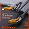 High-Quality PD27W 4-in-1 Fast Charging Braided Cable, Compatible with Apple 15