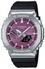 Casio Burgundy Watch with Metal Tough and Environmentally Friendly Materials G-Shock GBM-2100A-4BJF Men's Cover, Bluetooth, Solar,