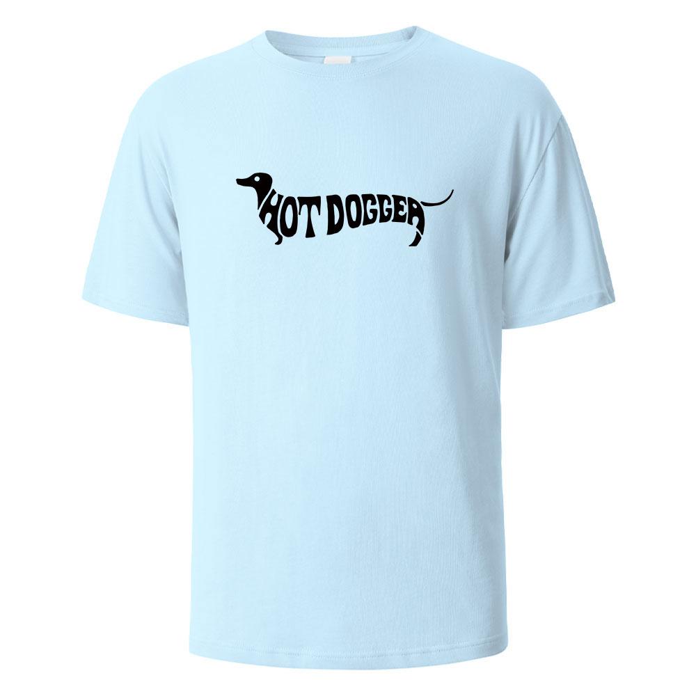 Hot Dogger Funny Printed Tshirts For Men 100Cotton Summer Breathable Comfortable Tops ShortSleeved Oneck Basic Men Clothing