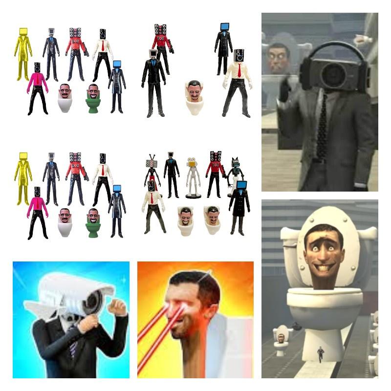 Hochwertige PVC 2,5-4,5 Zoll Toilettenmann Gegen Überwachungsmann Actionfigur Modell Dekoration
