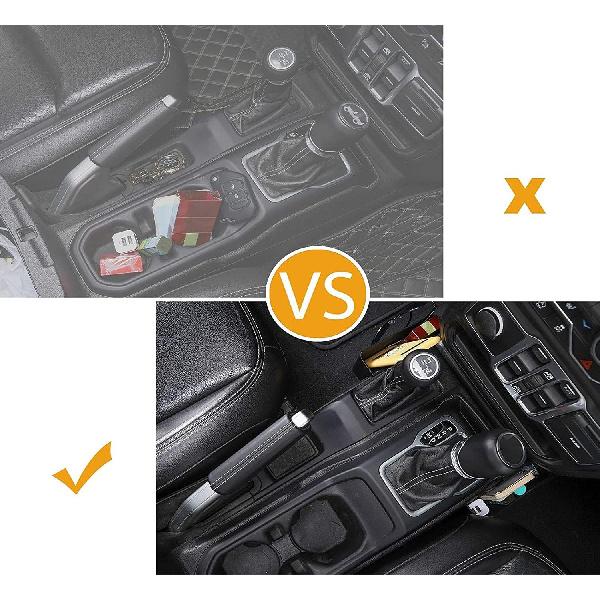 JWWY Update Gear Tray For 2018-2025+ Jeep Wrangler JL JLU & Gladiator JT 4Xe Gear Shift Shifter Storage Box Center Console Compartment Organizer Bin,