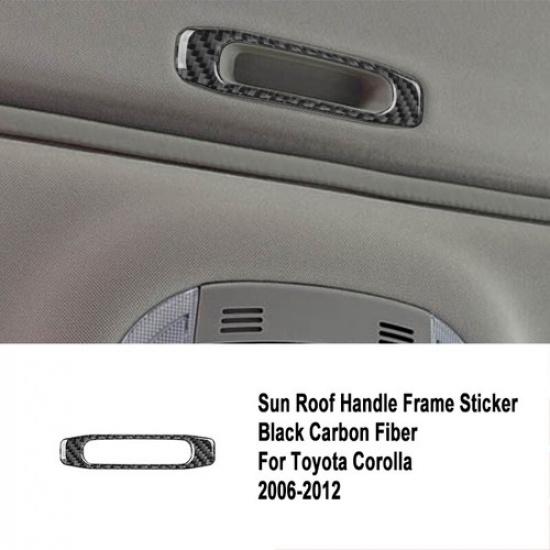Carbon Fiber Interior Sunroof Handle Cover Trim For Toyota Corolla 2006-2012