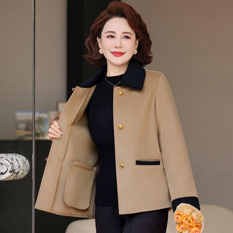 

Новое шерстяное пальто Ji, универсальный и тонкий женский топ, двустороннее шерстяное пальто 5XL [recommended 150-80kg] хаки