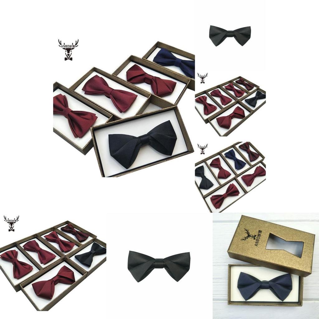 Classic Mens Wedding Bow Tie With Satin Finish For Grooms And Groomsmen