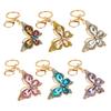Light Luxury Butterfly Keychain Crystal Pendant Rhinestone Butterfly Keychain Colorful Diamond Butterfly Pendant Sparkling Bag Charm Gift for Women