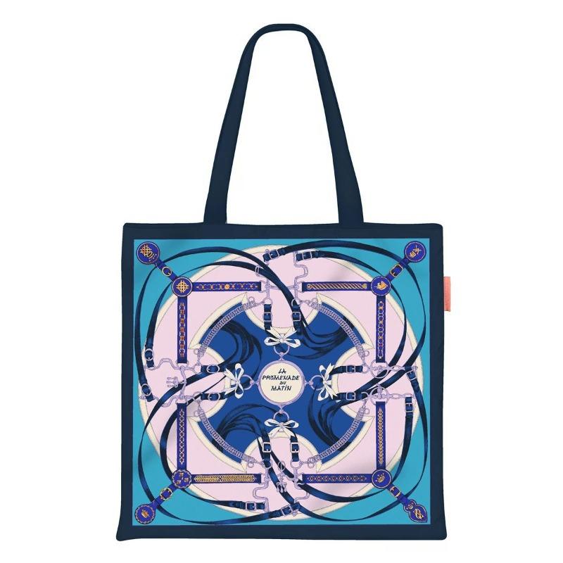 Printed Canvas Bag Women's Hand Bag Large Capacity Student Tutoring Shoulder Bag
