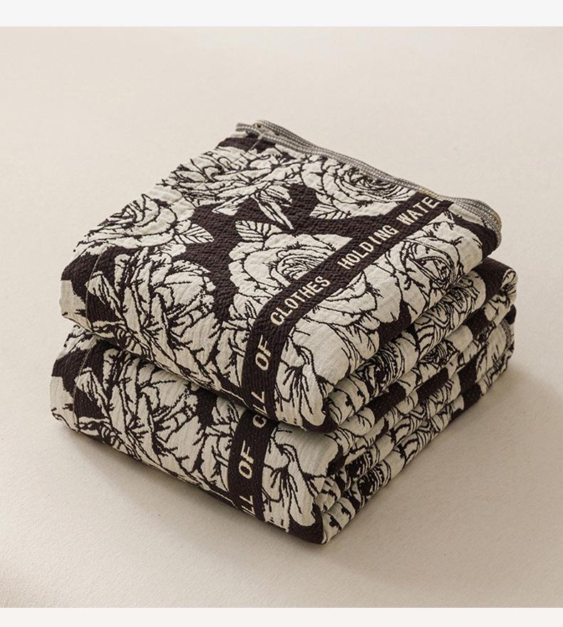 2026 Maillard-Stil Baumwollgaze Handtuchdecke - Garngefärbtes Jacquard Sommer Nickerchenbezug