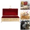Vintage Jewelry Box Elegant Colorfast Alloy Rustproof Soft   Lining Trinket Storage Box for Family   Decor