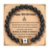 Black Matte Stone & Tiger Eye Square Cross Pendant Bracelet