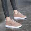 2024 Shoes Female PU Women's Vulcanize Shoes Outdoor Warm Women Sneakers Round Toe Lace Up Low Flat with Ladies Casual Shoes