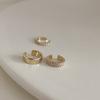 3pcs Set EAR CUFF Earrings Crystal Cartilage Ear Ring Fake Clip On Cuff Zircon+