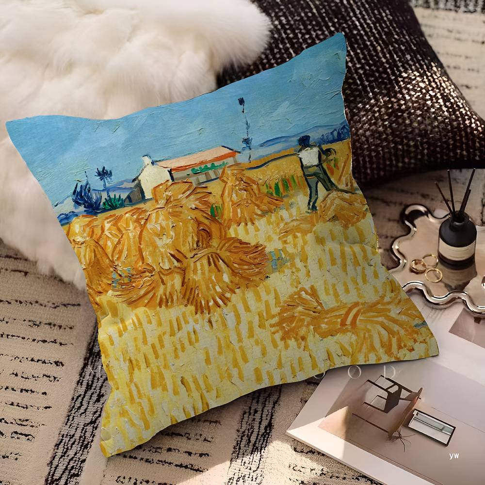 Van Gogh Oil Paintings Pillow Cushion Cover Pillowcase Living Room Sofa Home Decor