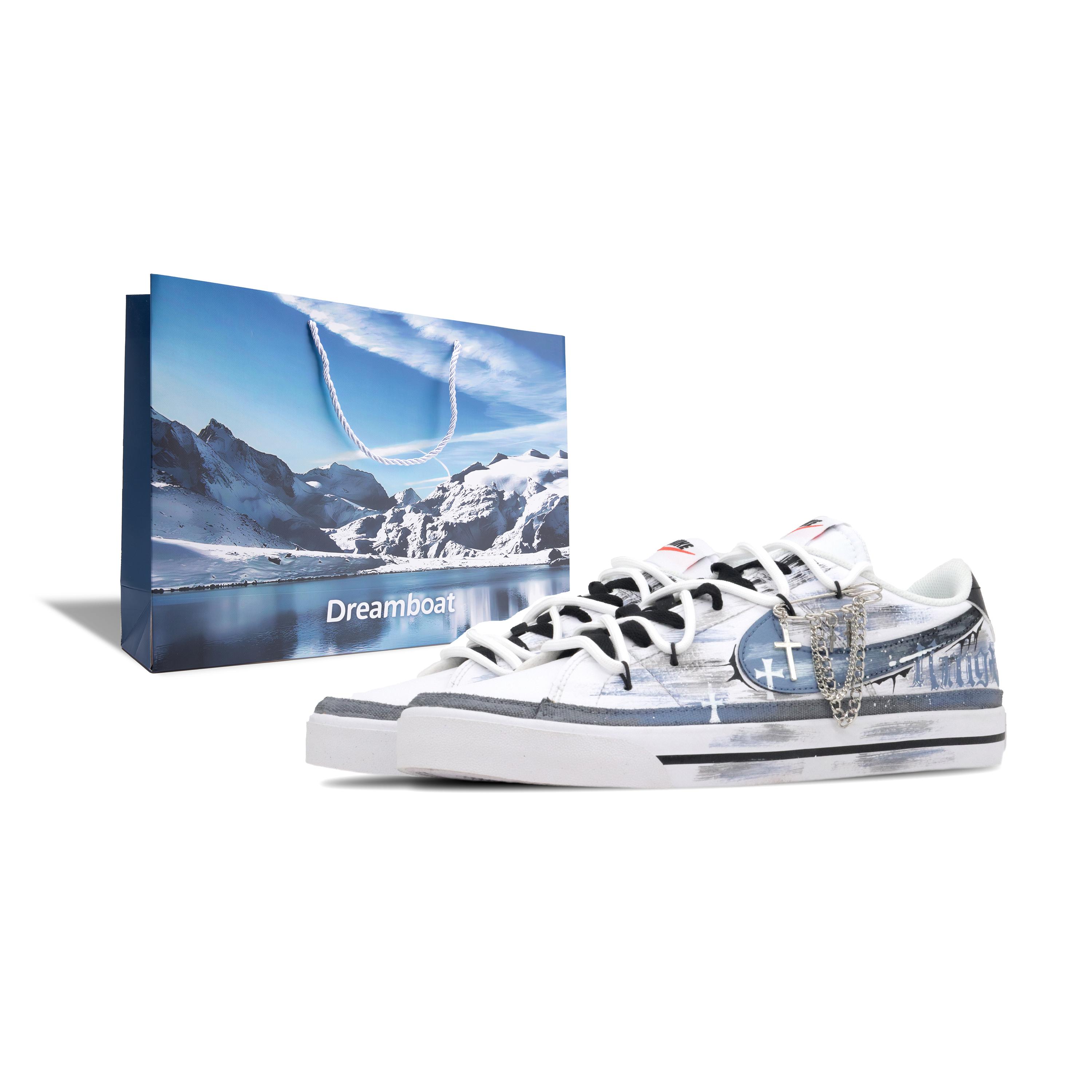 

Nike Court Legacy Low top Skateboard Shoes Men s White DH3162-100(Team253--BOX) 43