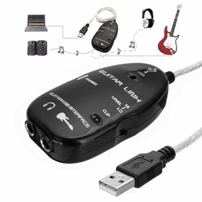 Guitar To USB PC Audio Recording Interface Link Adapter Cable Connector Cord