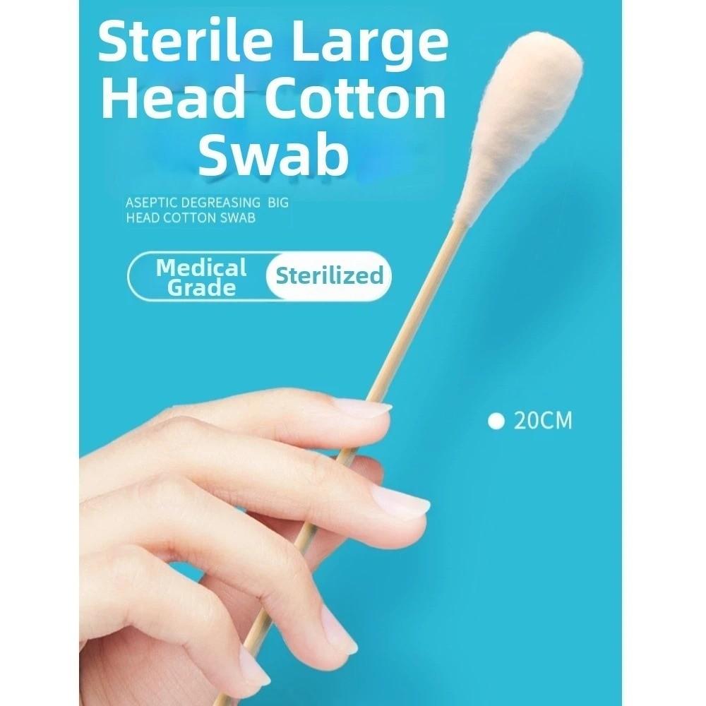 100pcs Skincare Routine Long Cotton Swabs with Wooden Handles Eyes Cotton Swabs Cosmetic