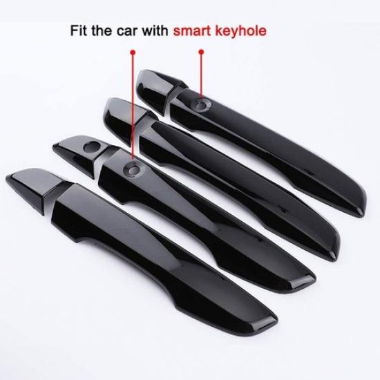 8Pcs Car Exterior Door Handle Trim Cover For Honda Civic 10th Gen 2016-