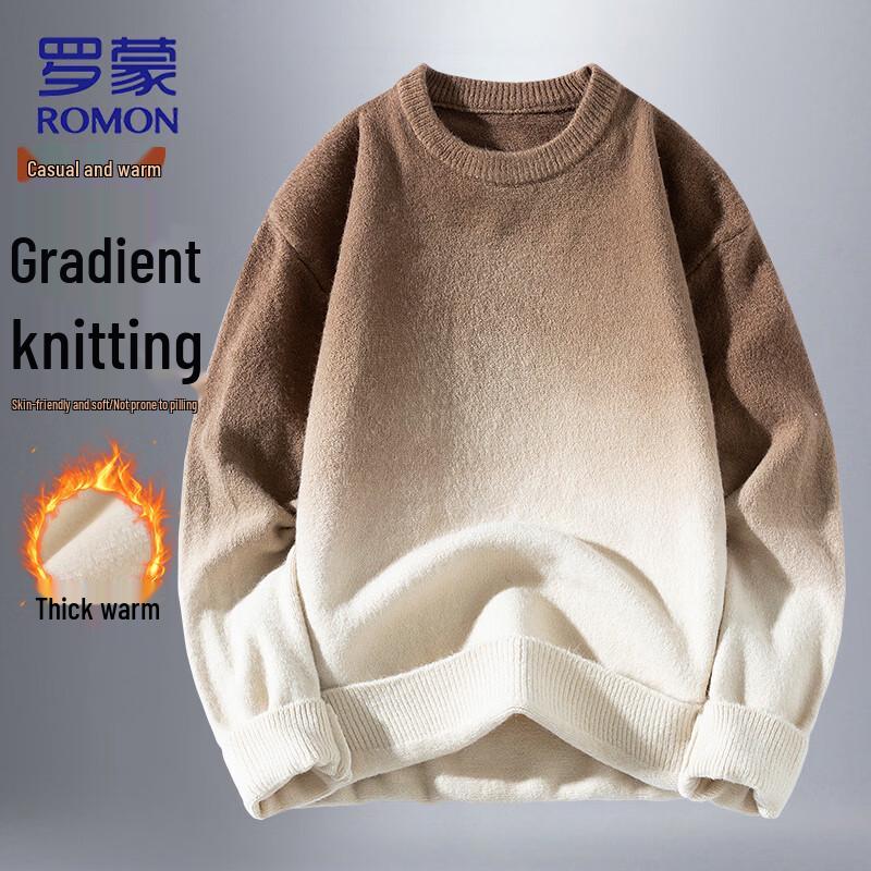 Romon Men s Gradient Pullover Sweater 3XL