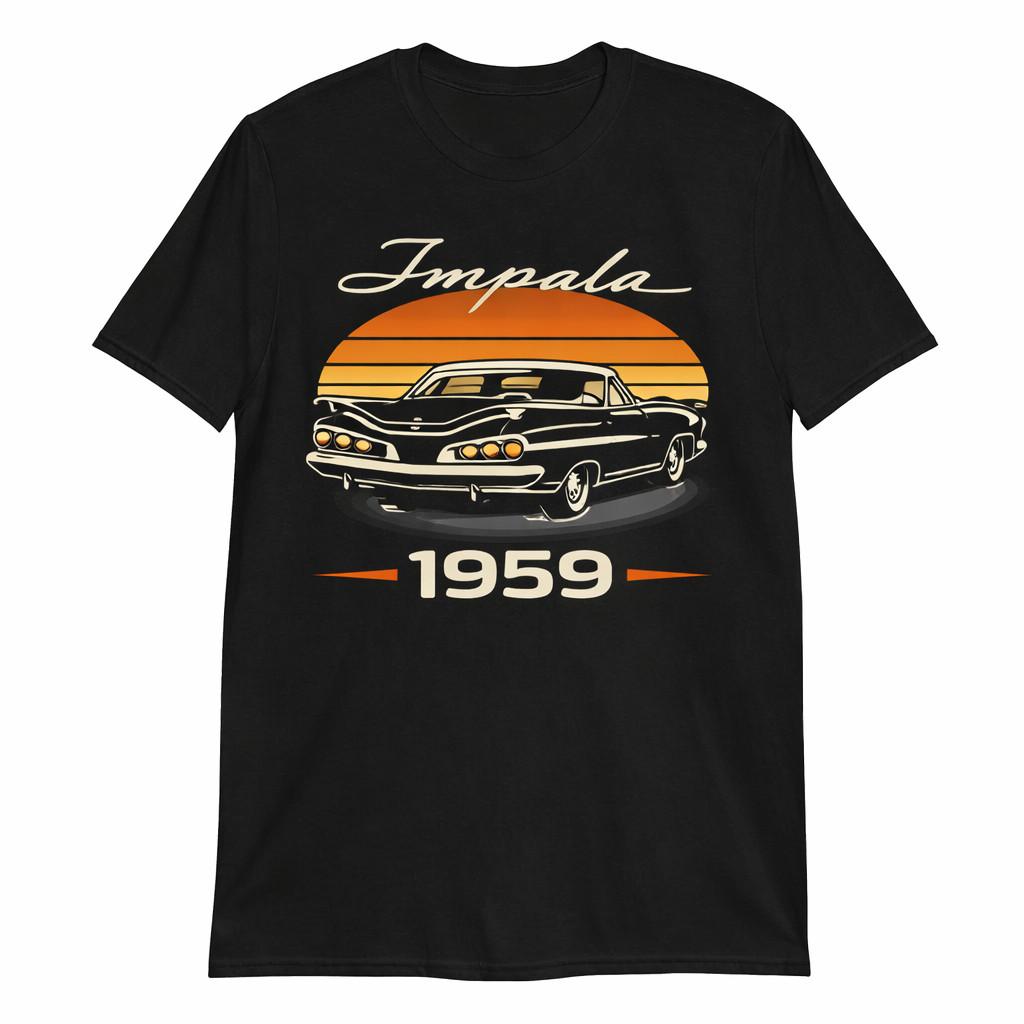 1959 Chevy Impala Antique Classic Car Retro Style Unisex Graphic Tee L