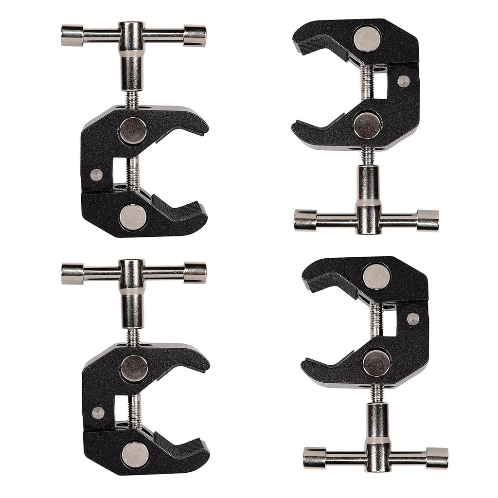 4pcs Aluminum Alloy Magic Arm Super Clamp Crab Big Pliers Clip with 1 4  3 8  Screw Hole for DSLR Camera