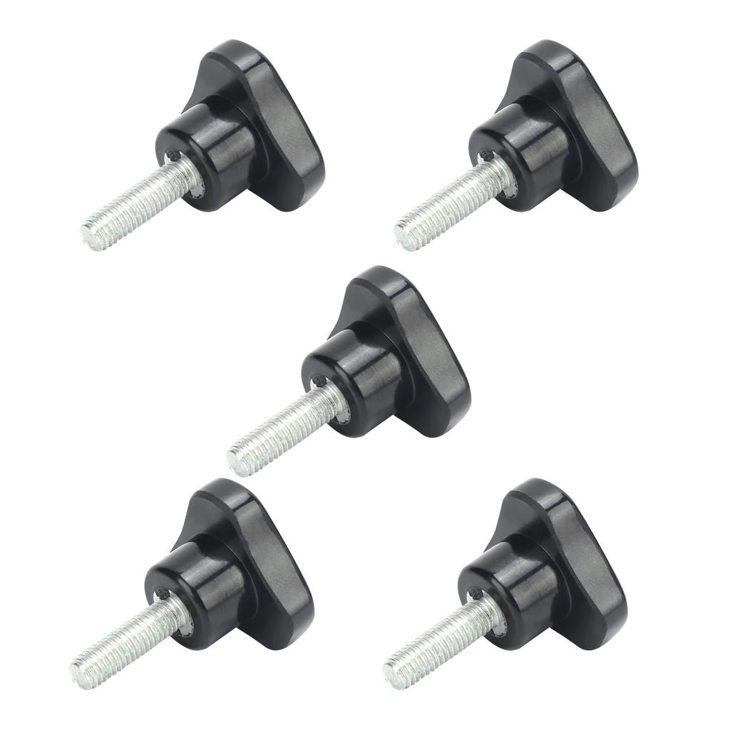 5Pcs Knob Bolt Lathe Hand Grip Twist Knob Nut Screw Triangle Locking Handle HardwareM6x32x10