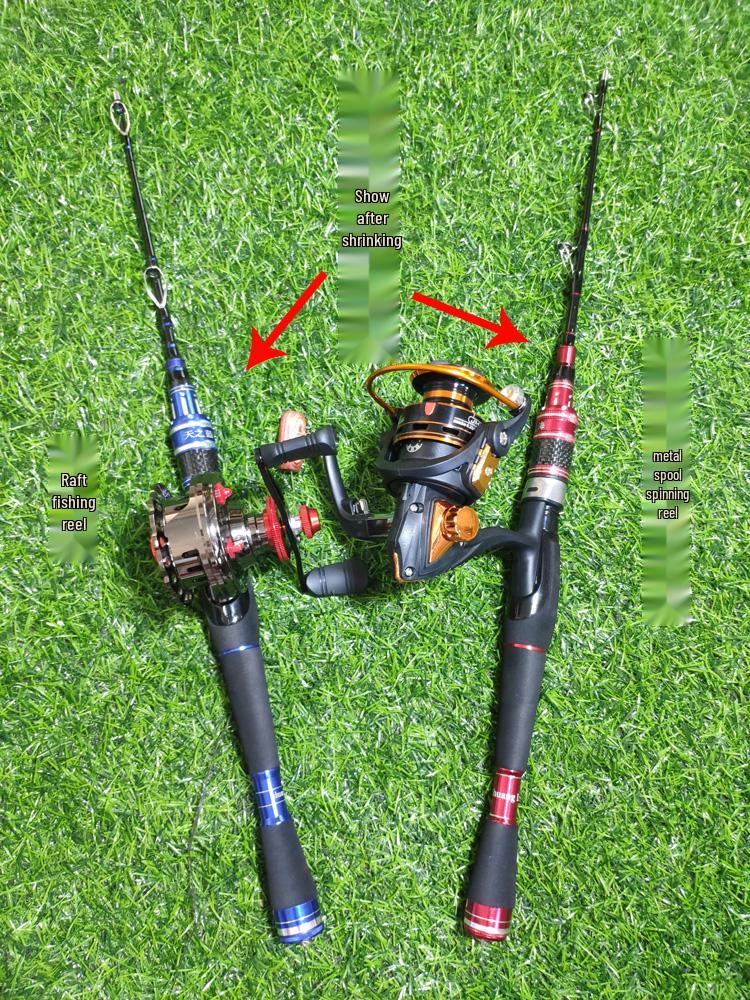 Compact 60-80cm Portable Fishing Rod – Mini Raft, Casting, Surf, and Ice Lure Rod