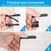 4 Pieces Tablecloth Clips, Tablecloth Holders, Stainless Steel Table Cover Clamps, Suitable for Parties, Picnics, Restaurants & Weddings (Black)