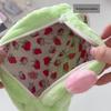 Cute Melon Swiss Roll Plush Coin Purse & Makeup Bag – Large Capacity Stationery Storage for Students, Ins Style