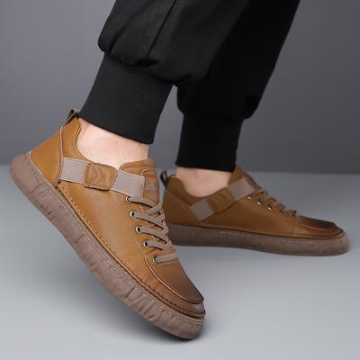Fashion Genuine Leather Mens Loafers Casual Shoes Sneakers LaceUp Oxford Shoes OutdoorJogging Daily Shoes Board Shoes Sneakers