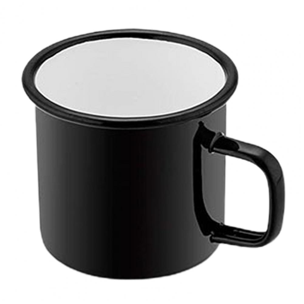 350ml Emaille-Wasserbecher Zuverlässig Runde Kante Metall Stabil Rostfrei Milchkaffeebecher für Zuhause