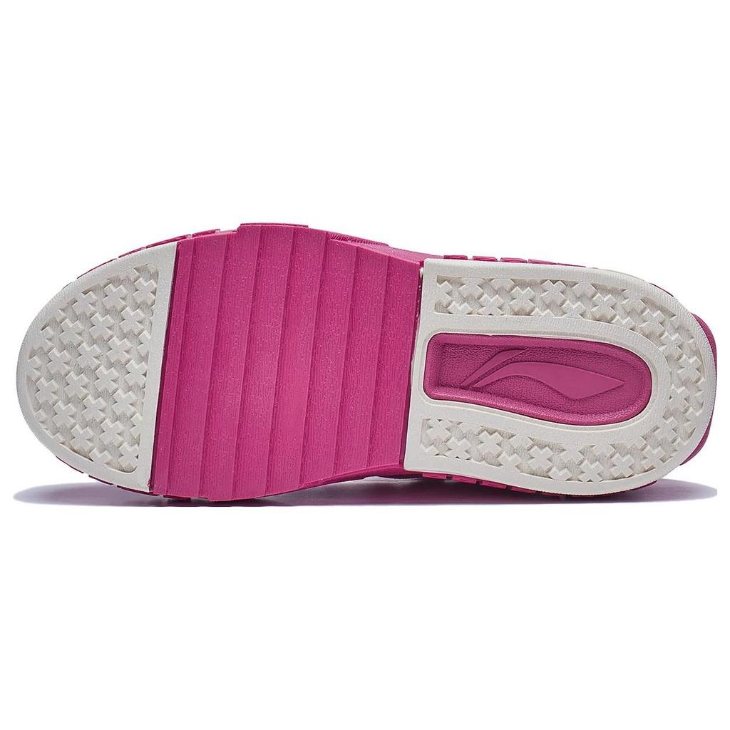 Li Ning Disney Strawberry Bear X  001 Unblock Classic Cushioning Breathable Warm Low-Top Casual Shoes Women Sneakers Pink AGCT218-5