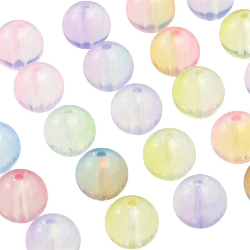 30Pcs Crystal Glass Beads Protein Coated Colored Round Loose Spacer Beads for DIY Necklace Bracelet Jewelry Making