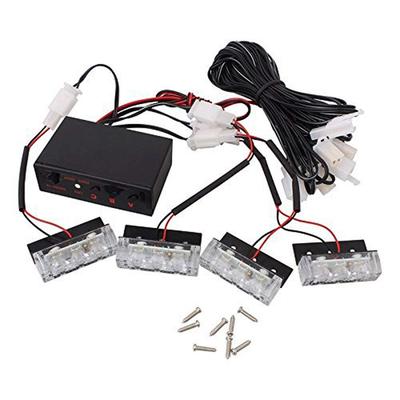YUANYE 3 LED X 4 3 LED X 6 12V Car Grille Strobe Light LED Head Mini Flash Lamp Daytime Running Light Police Emergency Warning Flashing Warning Signal