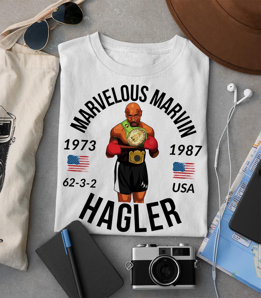 

боксерская футболка Marvelous Marvin Hagler с коротким рукавом Все размеры JJ3743 4XL